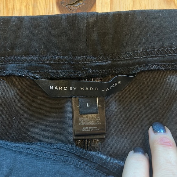 Marc by Marc Jacobs black leather leggings Size Large - Picture 3 of 7